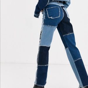 NWT Jaded London Patchwork Denim Boyfriend Jeans